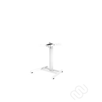 Állítható asztalláb fehér színben, asztallap nélkül.