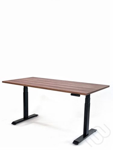 InspiDesk Expert Állítható Magasságú Asztal – Dió 158x80x2,5 cm lappal 