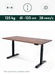 InspiDesk Expert Állítható Magasságú Asztal – Dió 158x80x2,5 cm lappal 