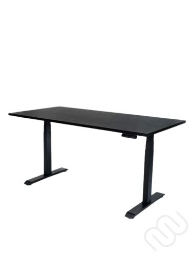 InspiDesk Expert Állítható Magasságú Asztal – Fekete 118x80x2,5 cm lappal 