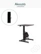 Állítható Íróasztal - InspiDesk Lift – Fekete váz - Akác lap