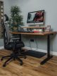 Állítható Asztal - InspiDesk Pro – Dió 118x80 cm lap  - Integrált vezérlő - Fekete láb