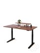 Állítható Asztal - InspiDesk Pro – Dió 158x80 cm lap  - Rejtett vezérlő - Fekete láb