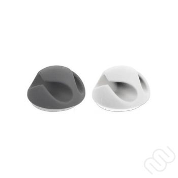 Öntapadós kábelrögzítő, szürke és fehér