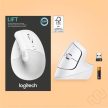 Logitech Lift vertikális ergonomikus egér, fehér